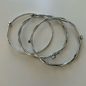 Trio of Silver Bangles